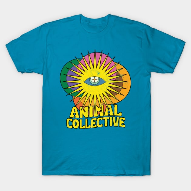 animal collective \/\/\ vintage look fan art design T-Shirt by DankFutura